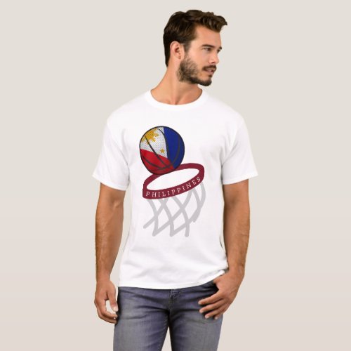 Philippines Flag Basketball Hoop T_Shirt