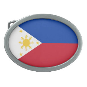 Philippines flag belt buckle