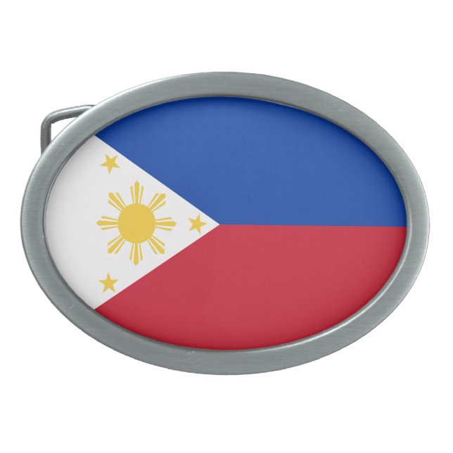 Philippines flag belt buckle (Front)
