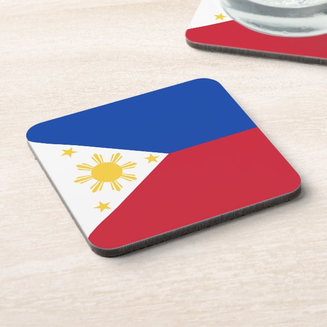 Philippines flag beverage coaster (Left Side)