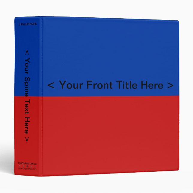 Philippines Flag Binder (Front/Spine)