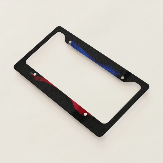 Philippines flag brush stroke, national flag license plate frame (3/4)