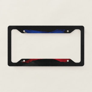 Philippines flag brush stroke, national flag license plate frame