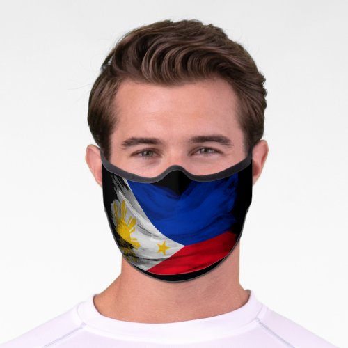Philippines flag brush stroke national flag premium face mask