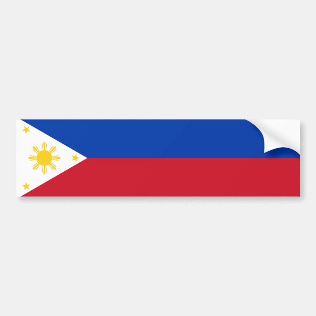 Philippines Flag Bumper Sticker (Front)