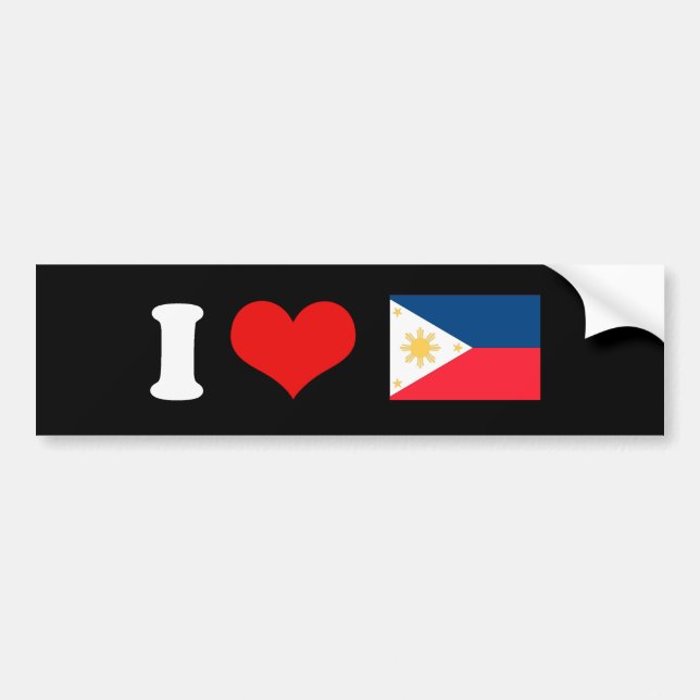 Philippines Flag Bumper Sticker (Front)