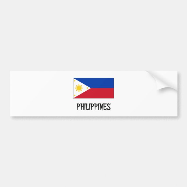 Philippines Flag Bumper Sticker (Front)