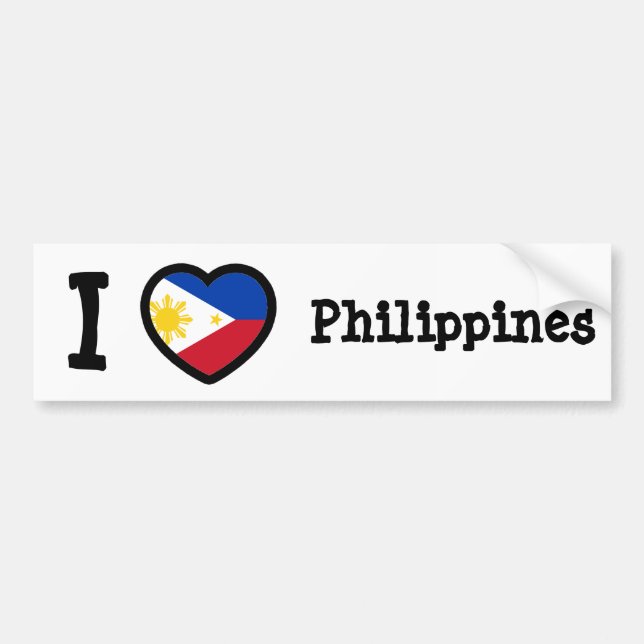 Philippines Flag Bumper Sticker (Front)