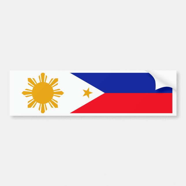 Philippines Flag Bumper Sticker (Front)