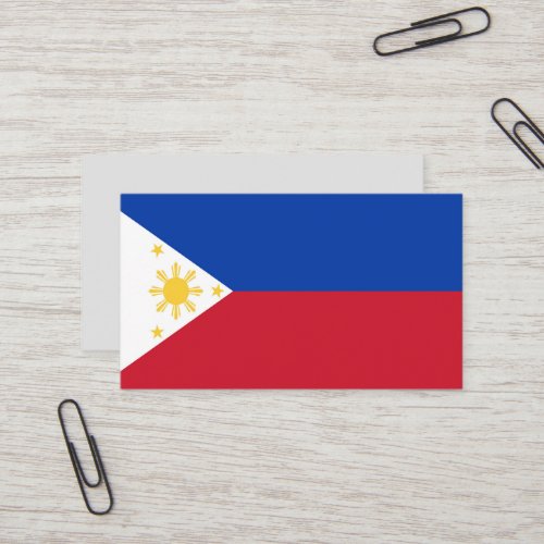 Philippines flag business card