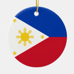 Philippines Flag Ceramic Ornament