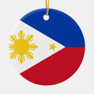 Philippines Flag Ceramic Ornament
