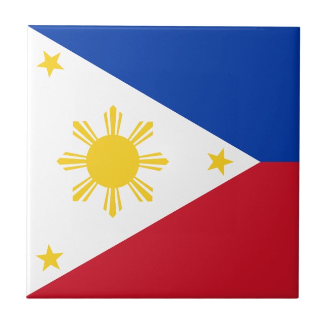 Philippines Flag Ceramic Tile (Front)