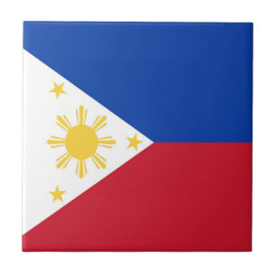 Philippines flag ceramic tile