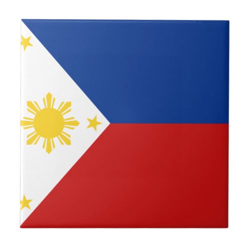 Philippines Flag Ceramic Tile