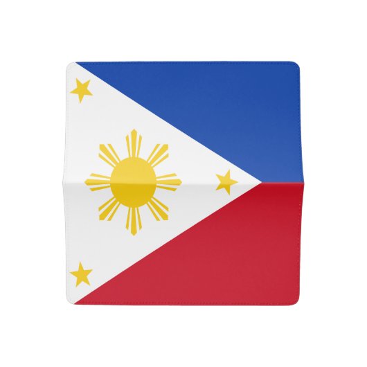 Philippines Flag Checkbook Cover (Open)