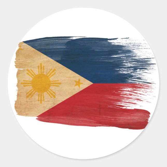 Philippines Flag Classic Round Sticker (Front)