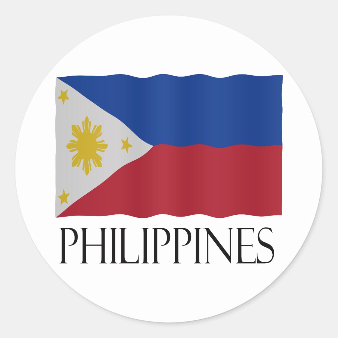 Philippines Flag Classic Round Sticker | Zazzle