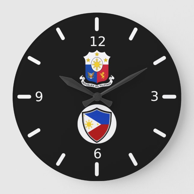 Philippines flag-coat arms large clock (Front)