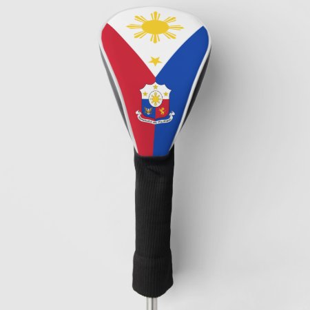 Philippines Flag-coat Of Arms  Golf Head Cover