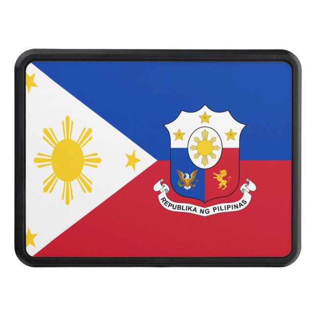 Philippines flag-coat of arms   hitch cover (Front)