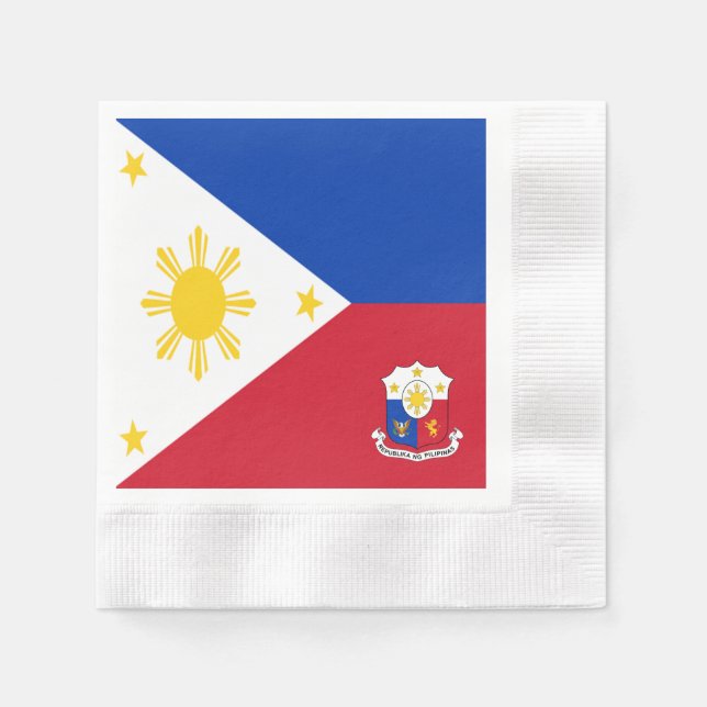 Philippines flag-coat of arms      napkins (Front)