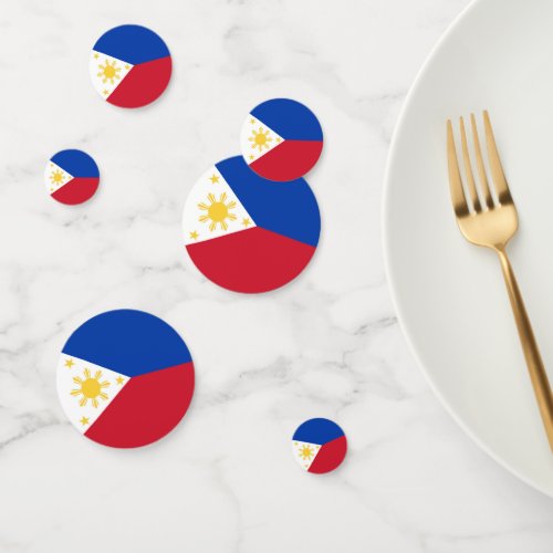 Philippines flag confetti