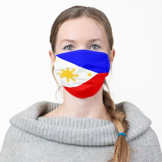 Philippines flag country flag symbol nation ethnic adult cloth face mask (Worn)