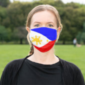 Philippines flag country flag symbol nation ethnic adult cloth face mask (Outside)