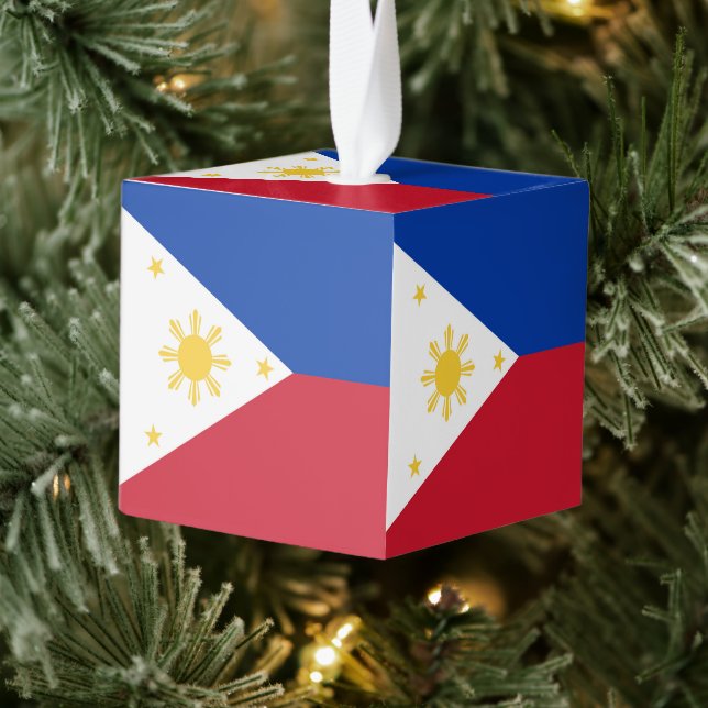 Philippines flag cube ornament (Tree)