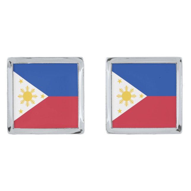 Philippines flag cufflinks (Front)