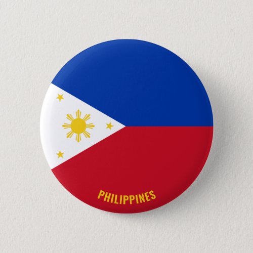 Philippines Flag Cute Patriotic Button