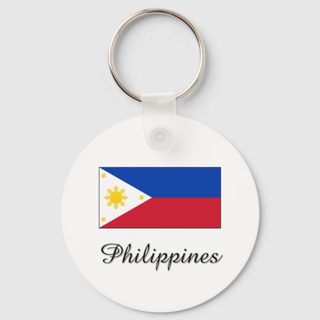 Philippines Flag Design Keychain (Front)