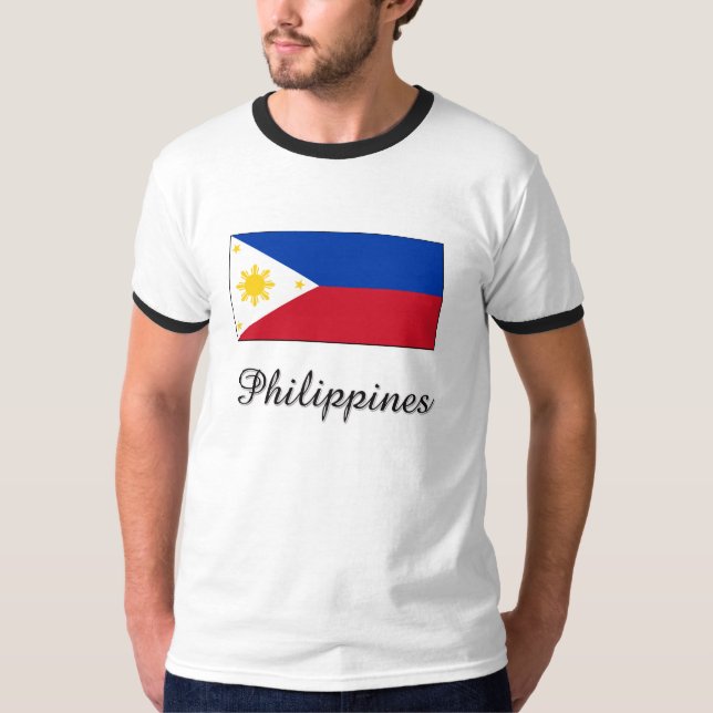 Philippines Flag Design T-Shirt (Front)