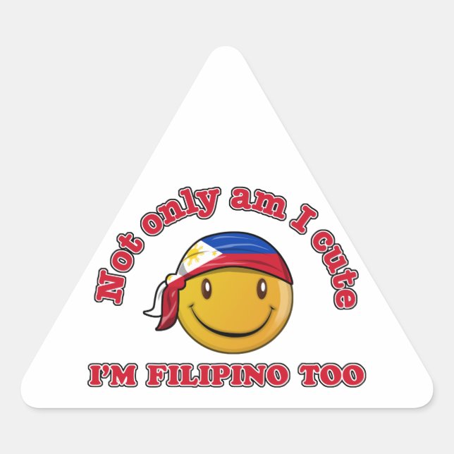 Philippines flag designs triangle sticker (Front)