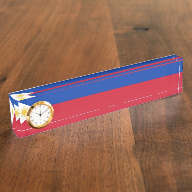 Philippines flag desk name plate (Side)