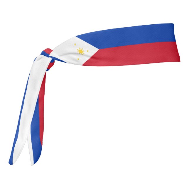 Philippines Flag Elegant Patriotic Tie Headband (Rotate 270)