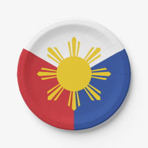 Philippines Flag Elements Paper Plates