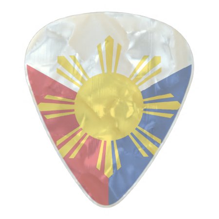Philippines Flag Elements Pearl Celluloid Guitar Pick