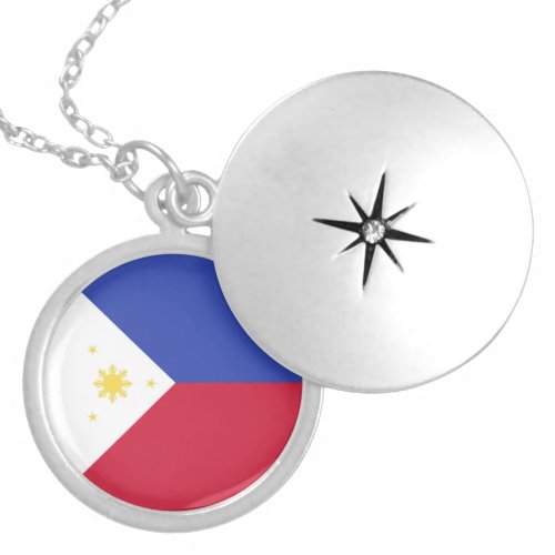 Philippines Flag Emblem Locket Necklace