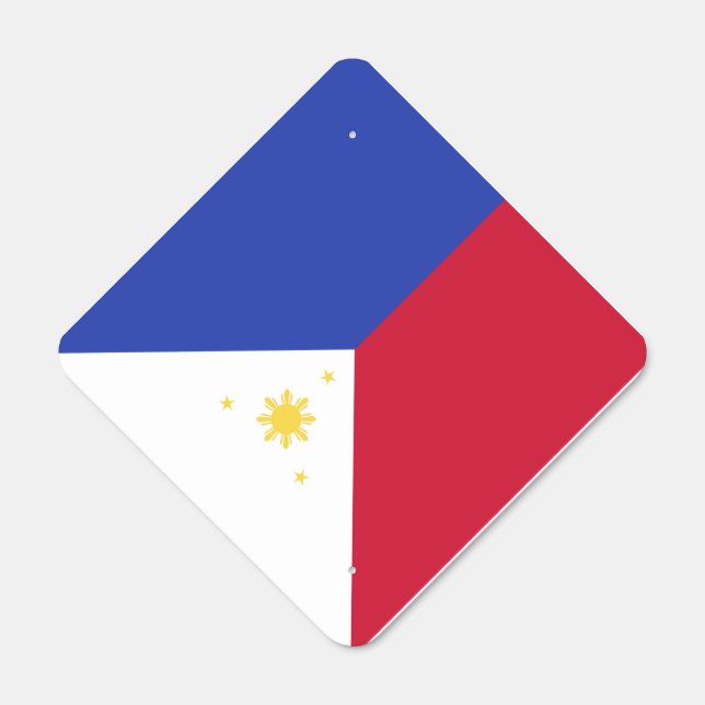 Philippines Flag Emblem Metal Sign (Front)