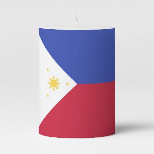 Philippines Flag Emblem Pillar Candle