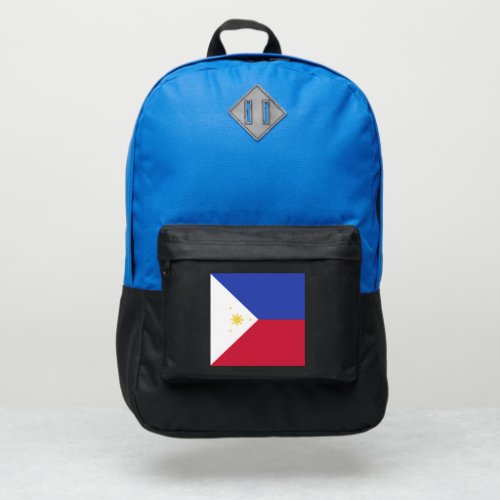 Philippines Flag Emblem Port Authority Backpack