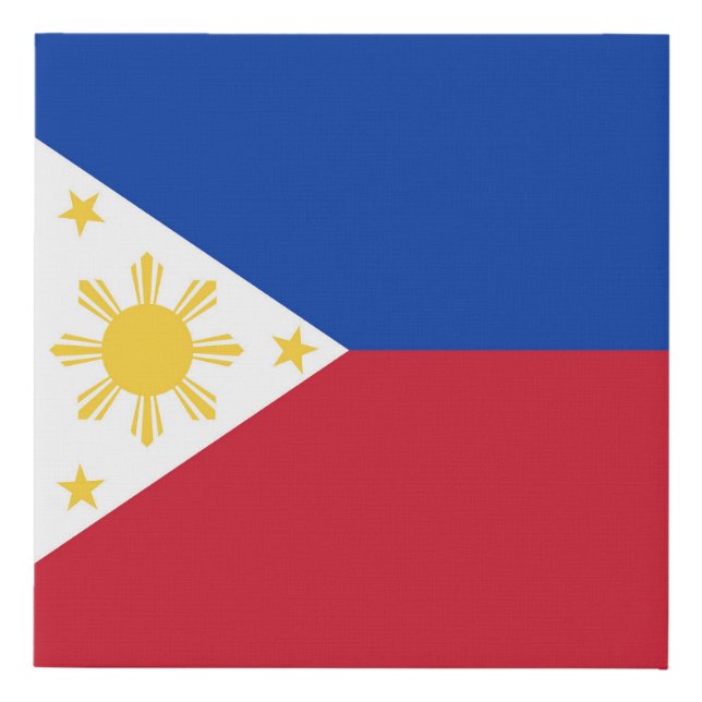 Philippines flag faux canvas print (Front)
