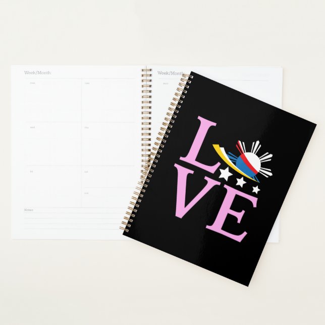 Philippines Flag - Filipina Pink Love Planner (Display)
