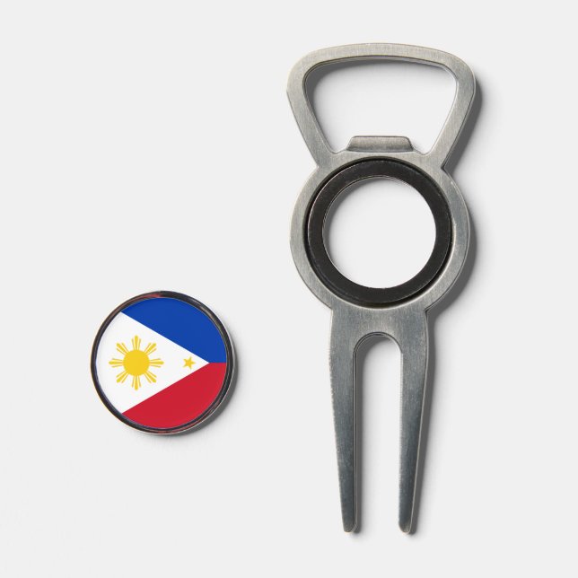 Philippines Flag Filipino Flag Divot Tool (Front (Open))