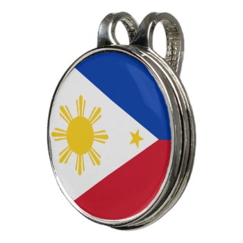 Philippines Flag Filipino Flag Golf Hat Clip by FlagGallery at Zazzle