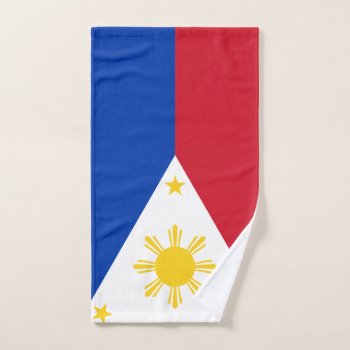 Philippines Flag Filipino Flag Hand Towel by FlagGallery at Zazzle