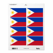 Philippines Flag Filipino Flag Label | Zazzle