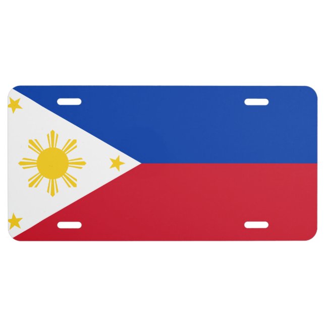 Philippines Flag Filipino Flag License Plate (Front)